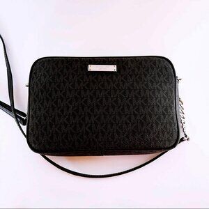 Michael Kors Jet Set Large Printed Logo Crossbody Bag